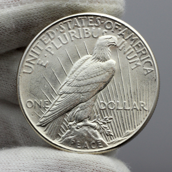 1927 S Silver Peace Dollar XF/AU Condition 1927 S Silver Peace Dollar XF/AU Condition