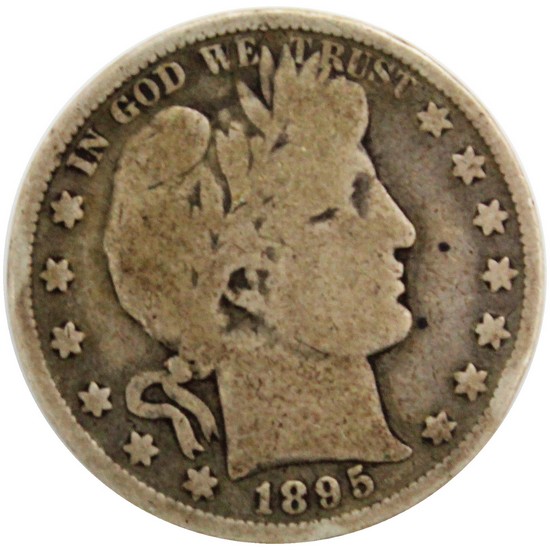 1895 Silver Barber Half Dollar G/VG
