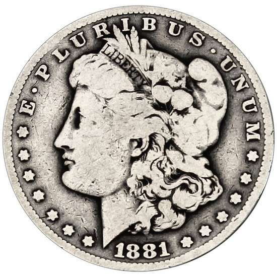 1881 CC Morgan Silver Dollar in VG/VF Condition