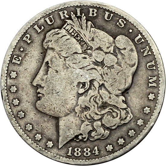 1884 S Morgan Silver Dollar VG/VF Condition