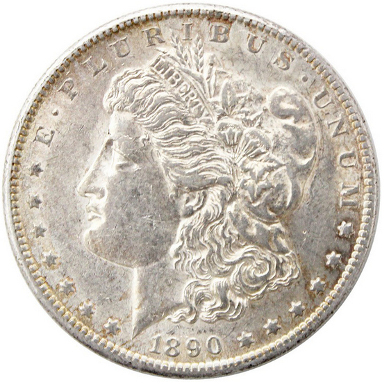 1890 S Morgan Silver Dollar AU/BU Condition
