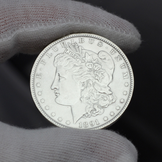 1891 Morgan Silver Dollar AU/BU