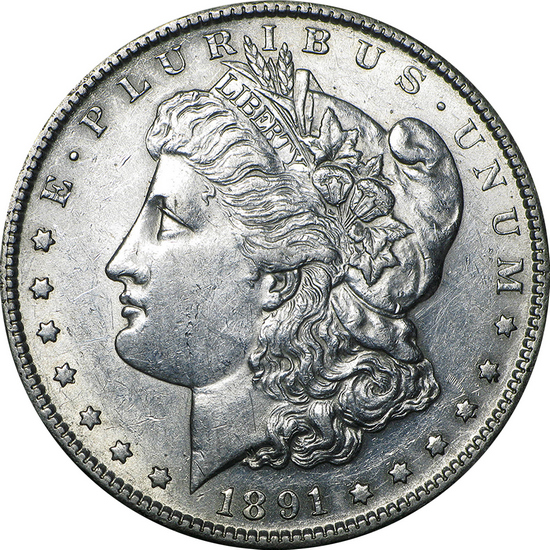 1891 S Morgan Silver Dollar XF/UNC Condition