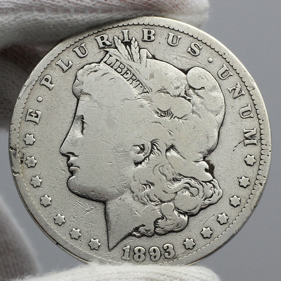 1893 CC Morgan Silver Dollar VG/VF Condition