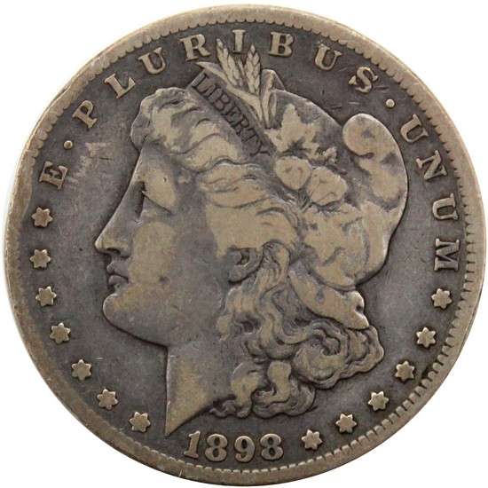 1898 S Morgan Silver Dollar VG