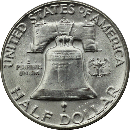 1950 D Franklin Silver Half Dollar BU Condition 1950 D Franklin Silver Half Dollar BU Condition