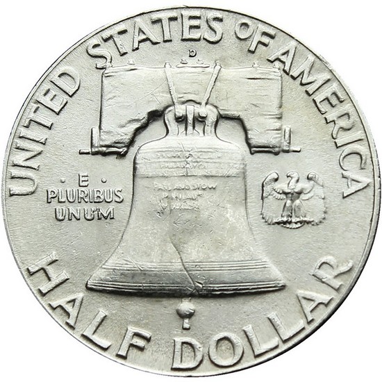 1953 D Silver Franklin Half Dollar BU Condition 1953 D Silver Franklin Half Dollar BU Condition