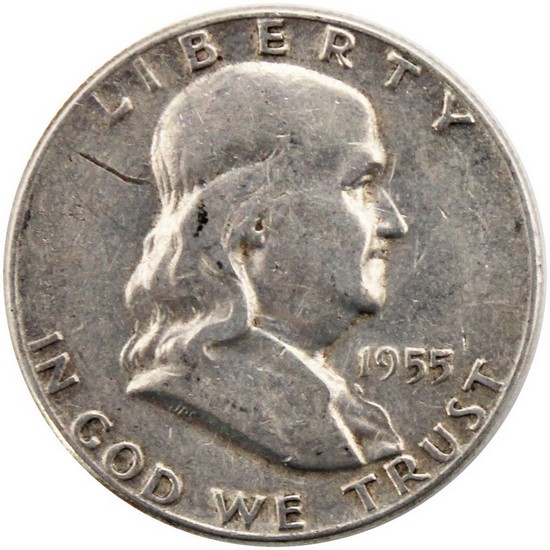 1955 Franklin Silver Half Dollar VG/XF Condition