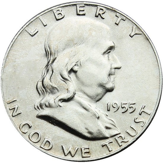 1955 Silver Franklin Half Dollar BU
