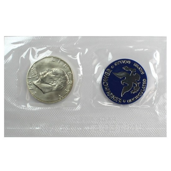 1973 S Eisenhower Silver-Clad Dollar BU in OGP 1973 S Eisenhower Silver-Clad Dollar BU in OGP