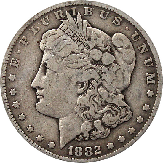 1882 CC Morgan Silver Dollar VG/F Condition
