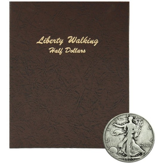 1916-1947 Walking Liberty Half Dollar Circulated Condition in Album