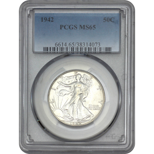 1942 Walking Liberty Half Dollar MS65 PCGS