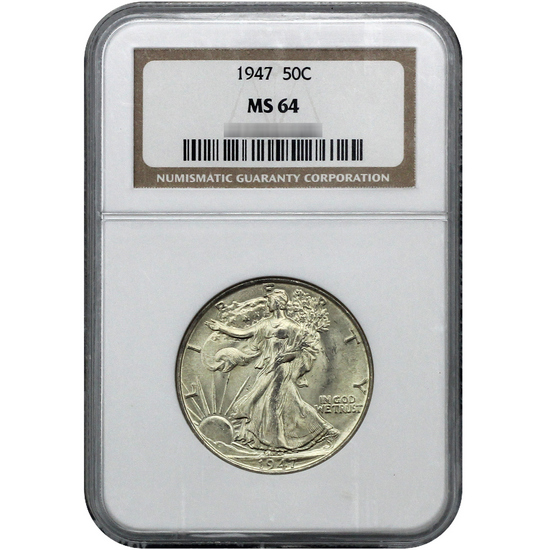 1947 Walking Liberty Half Dollar MS64 NGC