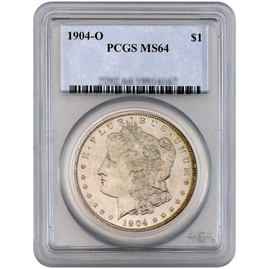 1904 O Morgan Silver Dollar MS64 PCGS Blue Label