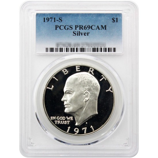 1971-S Eisenhower Dollar 40% Silver PR69 DCAM PCGS