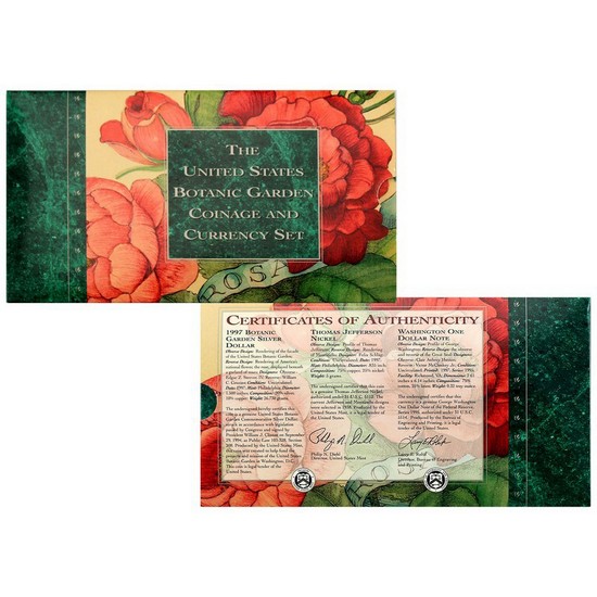1997 U.S. Botanic Garden Coin & Currency Set with OGP