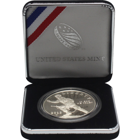 2012 W Infantry Soldier Silver Dollar PF Coin in OGP