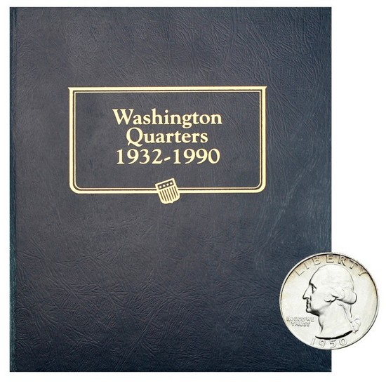 1941-1964 Washington Silver Quarter Short Set BU in Album
