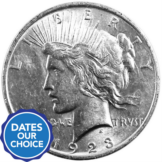 Silver Peace Dollar Date Our Choice BU Single