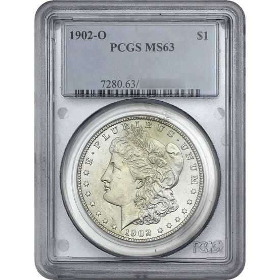1902 O Morgan Silver Dollar MS63 PCGS Blue Label