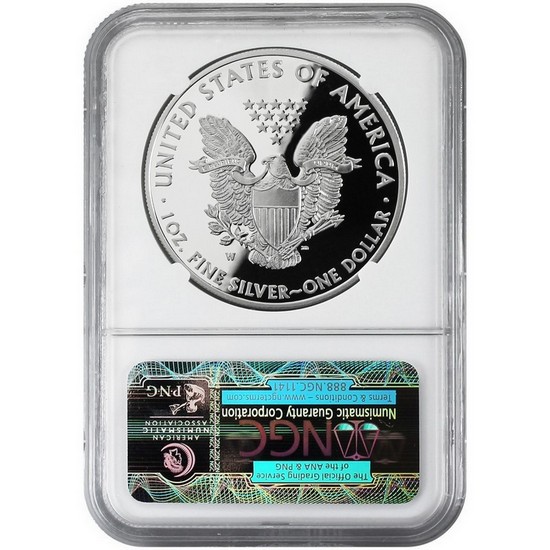 2014 W Silver American Eagle PF70 UC NGC Brown Label 2014 W Silver American Eagle PF70 UC NGC Brown Label