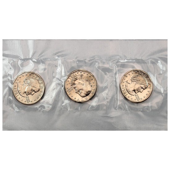 1981 Susan B Anthony Dollar UNC 3pc Souvenir Set