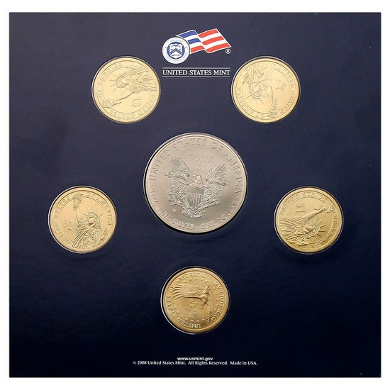 2008 United States Mint Annual Uncircualted Dollar Coin Set 2008 United States Mint Annual Uncircualted Dollar Coin Set
