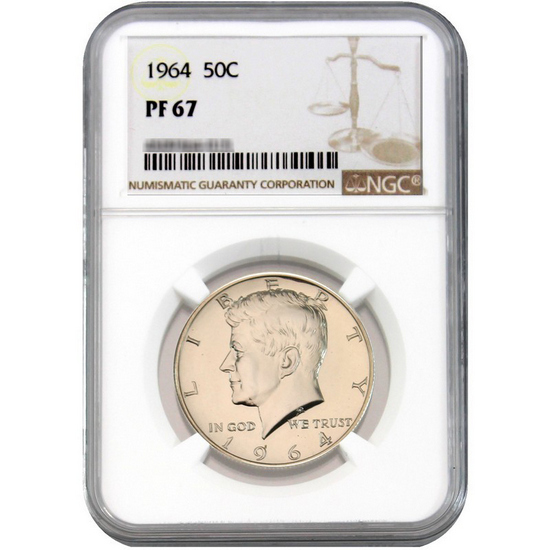 1964 Kennedy Half Dollar PF67 NGC Brown Label