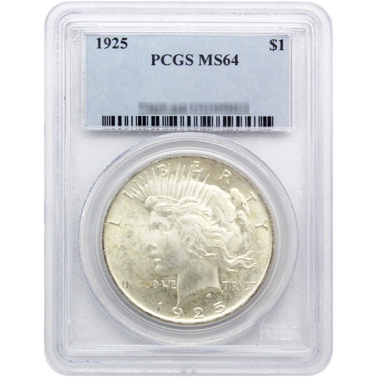 1925 P Peace Dollar Silver MS64 PCGS