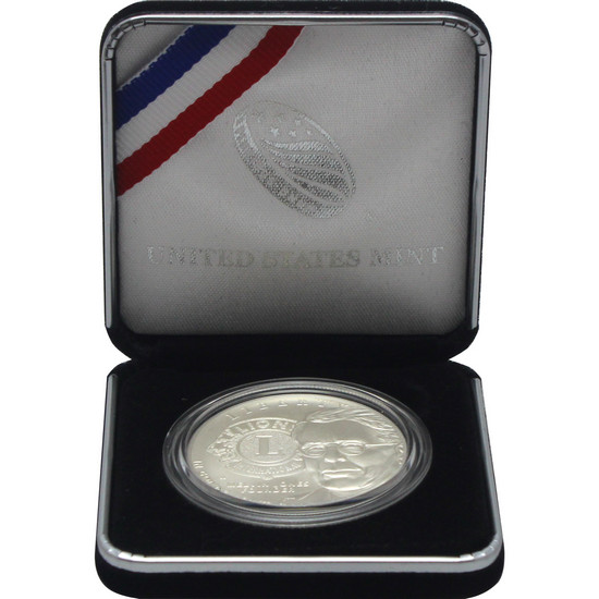 2017 P Lions Club Century of Service Silver Dollar BU Coin in OGP