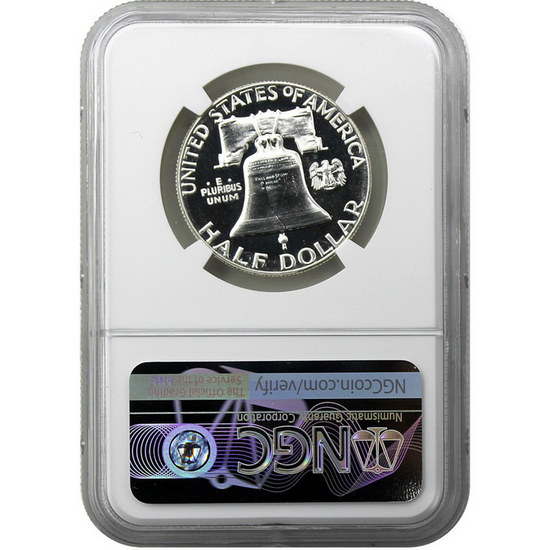 1956 Type 2 Franklin Silver Half Dollar PF67 NGC Brown Label