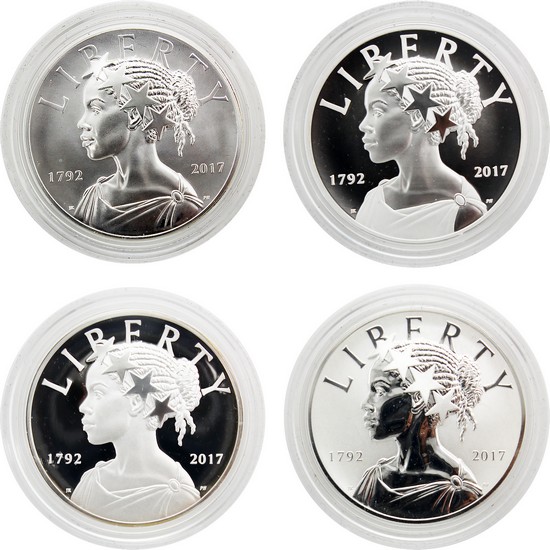 2017 Silver American Liberty 225th Anniversary 4 Medal Set in OGP