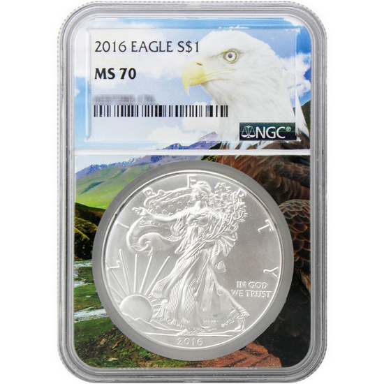 2016 Silver American Eagle MS70 NGC Eagle Core