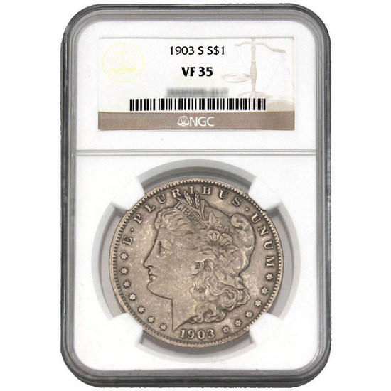 1903 S Morgan Silver Dollar VF35 NGC Brown Label