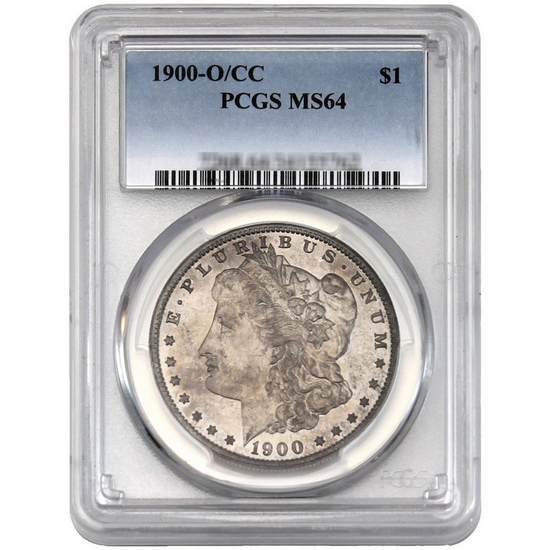 1900 O/CC  Morgan Silver Dollar MS64 PCGS Blue Label