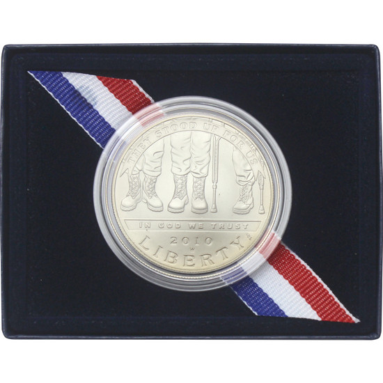 2010 W Disabled Veterans Silver Dollar BU Coin in OGP