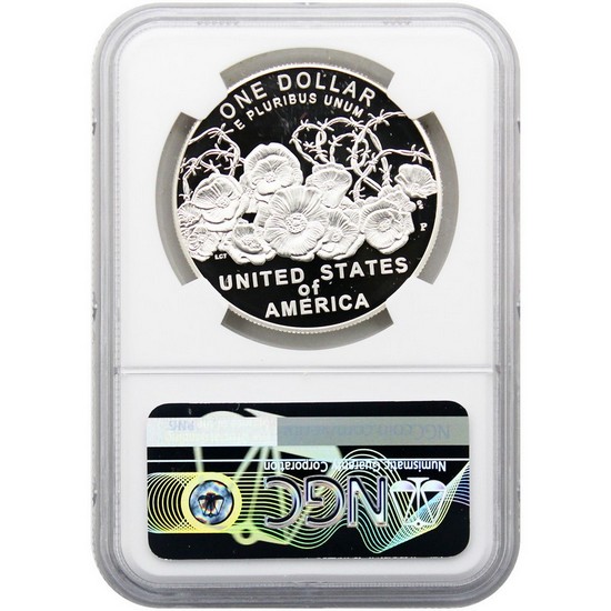 2018 P World War I Centennial Commemorative Silver Dollar PF69 UC FR NGC Blue Label