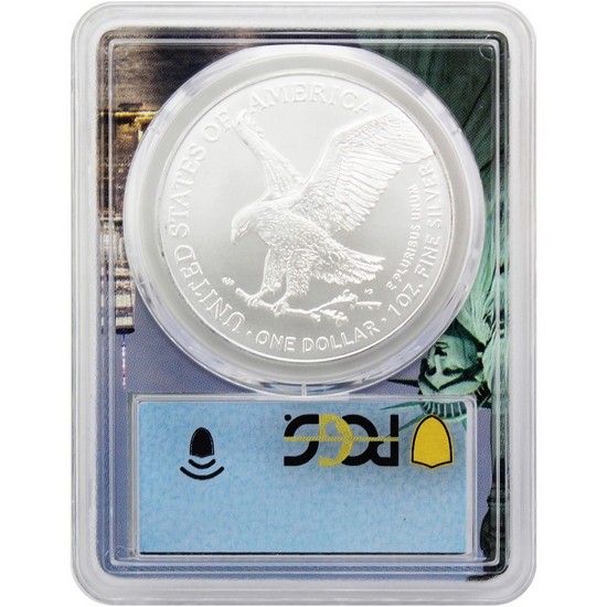 2025 Silver American Eagle Coin MS70 FDI PCGS Statue of Liberty Picture Frame