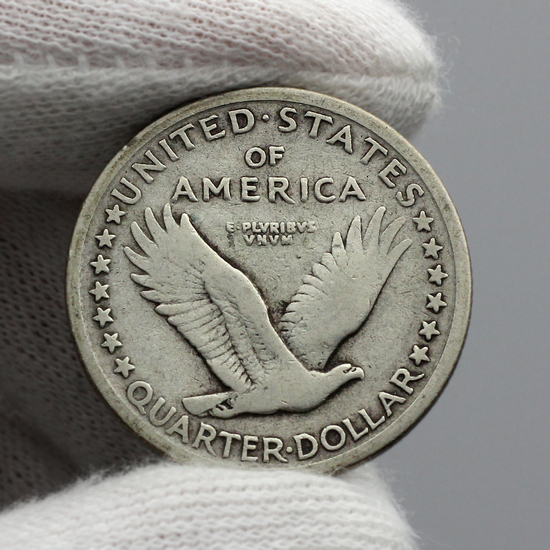 1917 D Type 1 Standing Liberty Quarter VG/F Condition