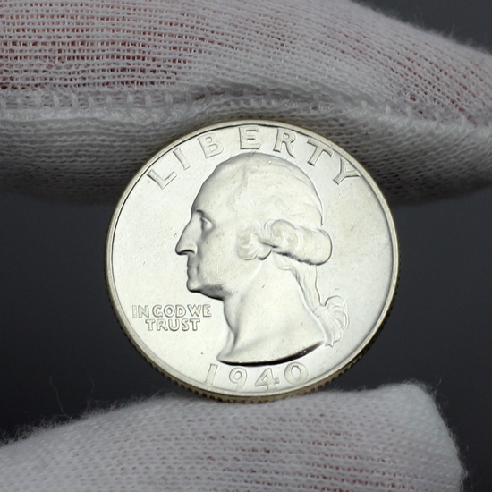 1940 D Silver Washington Quarter BU Condition
