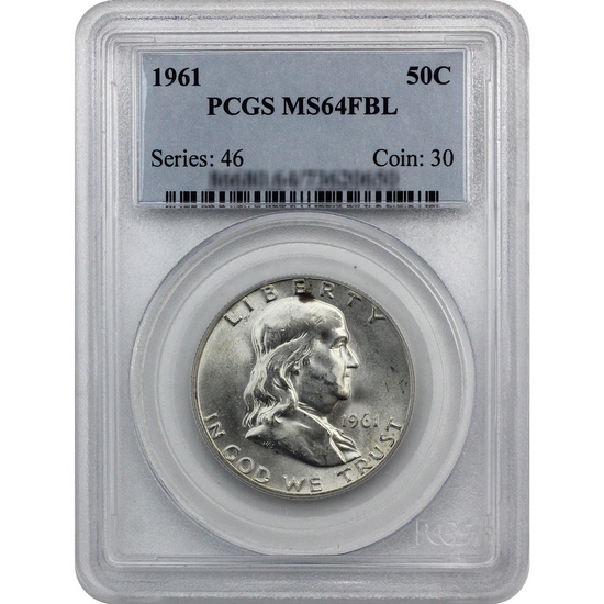 1961 Franklin Half Dollar MS64 FBL PCGS