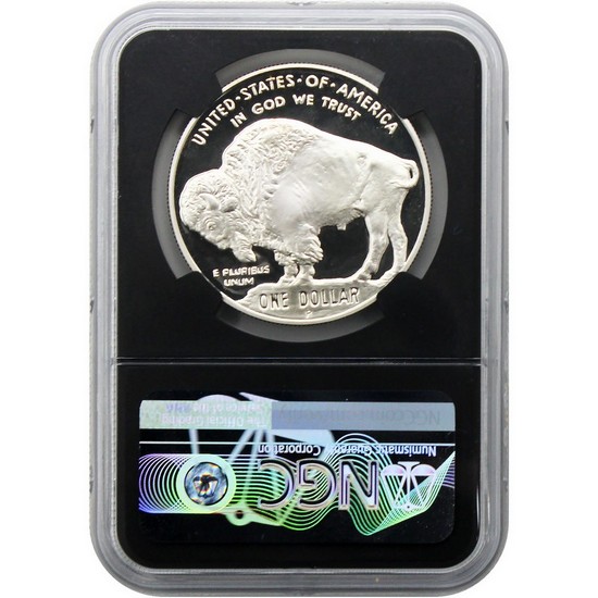 2001 P American Buffalo Silver Dollar PF69 UC NGC Black Core Buffalo Label 2001 P American Buffalo Silver Dollar PF69 UC NGC Black Core Buffalo Label