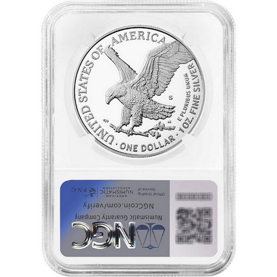 2024 S Silver American Eagle Coin PF70 UC ER NGC Blue Label 2024 S Silver American Eagle Coin PF70 UC ER NGC Blue Label