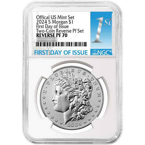 2024 S Morgan and Peace Silver Dollar Set Rev PF70 UC FDI NGC 1st Label 2024 S Morgan and Peace Silver Dollar Set Rev PF70 UC FDI NGC 1st Label