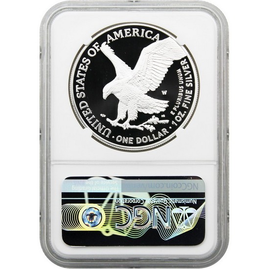 2025 W Silver American Eagle Laser Engraved Privy Coin PF69 UC FDI NGC 1st Label