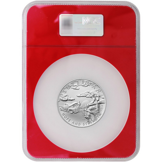 2025 DC Comics Superman Silver 2.5oz Medal MS70 Matte ER NGC Red Core