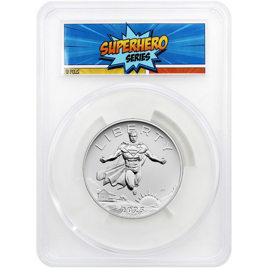 2025 DC Comics Superman Silver 2.5oz Medal MS70 FDI PCGS Superhero Series Label