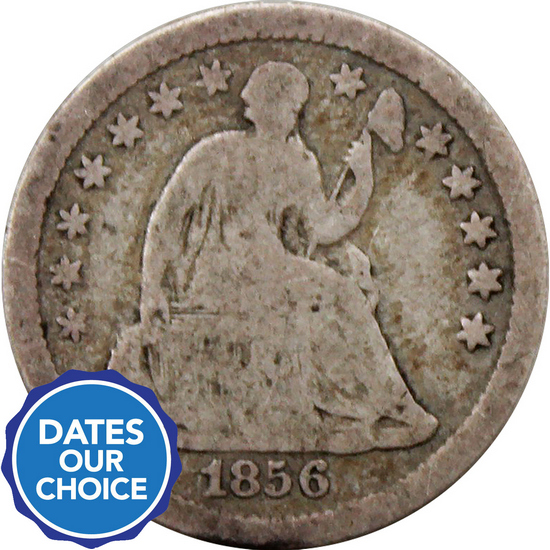1837-1873 O Date Our Choice Liberty Seated Half Dime G/VG Condition