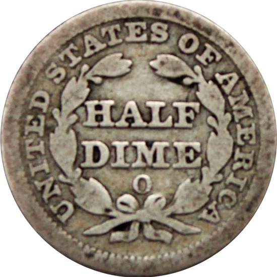 1837-1873 O Date Our Choice Liberty Seated Half Dime G/VG Condition